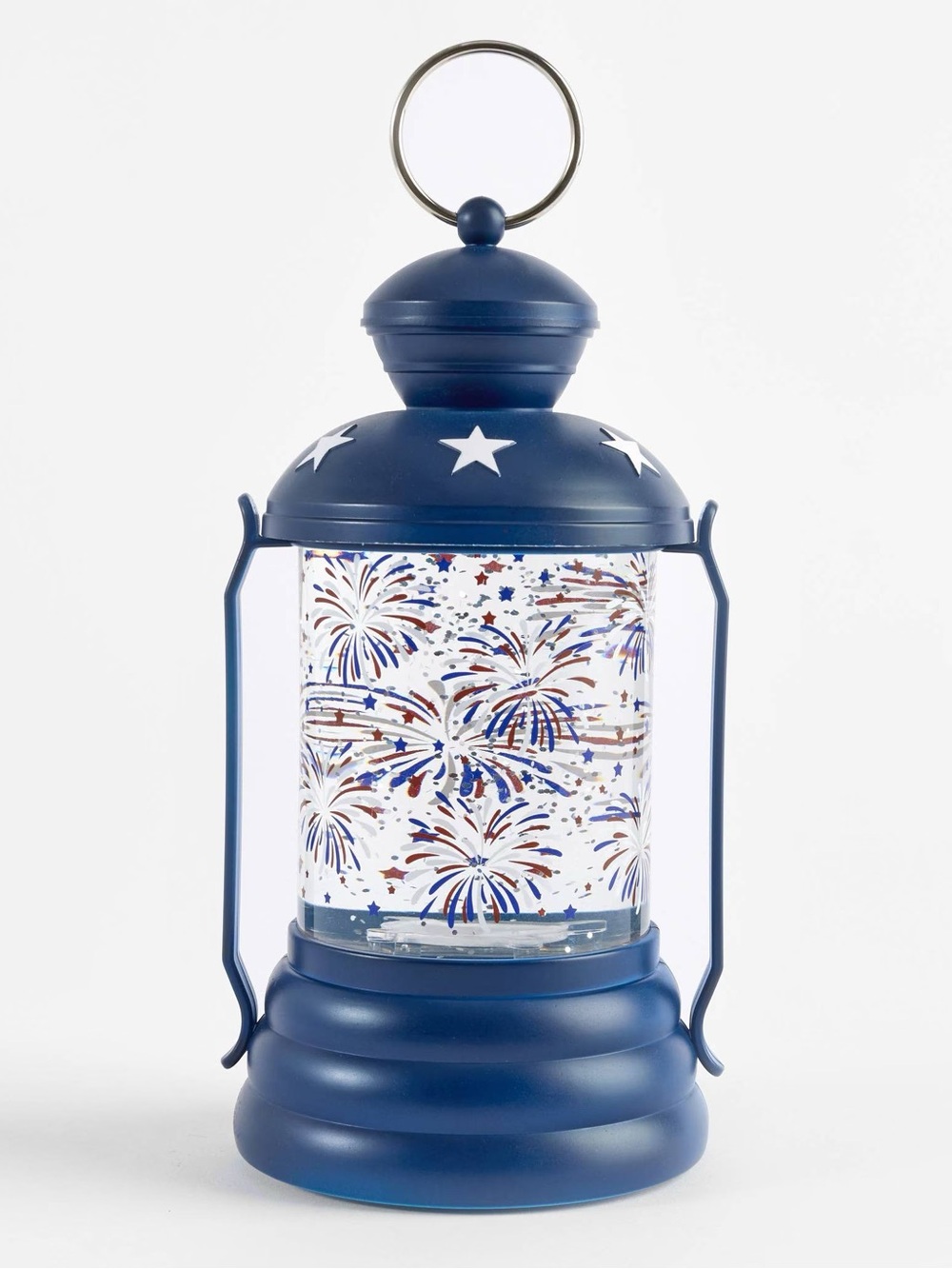 Paper Store Festive Blue Americana LED Glitter Lantern